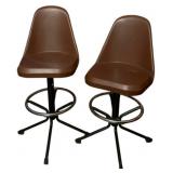 2 Mid Century Stools - 35 x 15 x 17