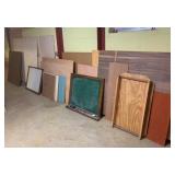 Group Lot of Assorted Wood w/ Chalk Blackboard
