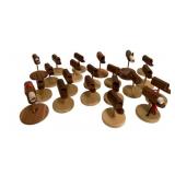 Wooden Handmade 21 Tiny Mailboxes - 4" Tall