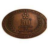 1993 Commemoration WWII Betl Buckle - 3.5 x 2.5