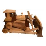 Wooden Handmade Bulldozer - 7 x 13 x 8
