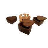 Wooden Handmade Heart Boxes & Love Sign