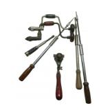 Group Lot of Wood Handle Tools