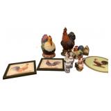 Lot of Rooster Decor