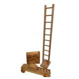 Lot of Assorted Handmade Wood Toys & Ladder