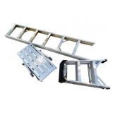 Group Lot of 2 Ladders and Work Bench - 6 ft