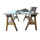 2 Sawhorse w/ Wood Top - 32 x 47 x 20