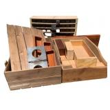 Lot of Wood Boxes and Organizers