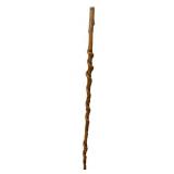Handcarved Wooden Walking Stick - 51 inches