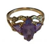 14K Gold Stamp Ring - Size 7