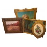 Group of Assorted Vintage Framed Pictures