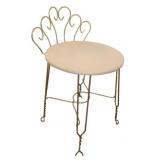Metal Vanity Stool - 24 x 13 x 14