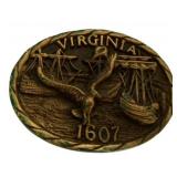 1981 Virginia Belt Buckle - 4 x 2.5