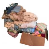 Group Lot of Assorted Linens & Blankets