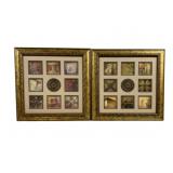 2 Framed Wall Decor - 21 x 21 each