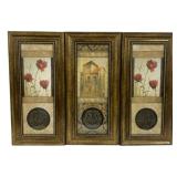3 pieces of Framed Wall Art - 22 x 10 each