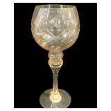 Etched Glass Compote - 12" Tall