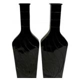 Pair of Metal Vases - 24" tall