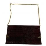 Vintage Clutch Handbag w/ Gold Toned Chain Strap