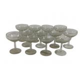12 Vintage Glass Sherbets 4.75"