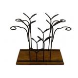 Metal/Wood Decoration - 13.5 x 7 x 13.5