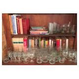 Assorted Books & Glassware