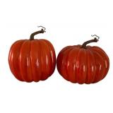 2 Pumpkins - 8" tall