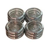 12 Glass Coasters - 3.5" round