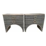 Pair Wildwood 2 Drawer Bedside Stands