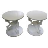 Pair Alden Home Round Etta End Tables