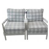 Pair Coast to Coast Spool Carved Armchairs