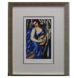 Woman with Mandolin Print by Tamara De Lempicka