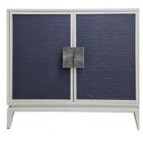 Elk Home Raffia Blue 2 Door Cabinet