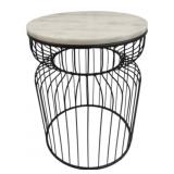 Metal & Marble Accent Stand by Three Hands