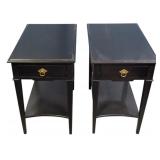 Pair Alden Home Black 1 Drawer End Tables