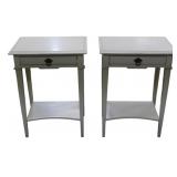 Pair Alden Home 1 Drawer End Tables