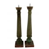 Pair Wood Candle Prickets 12"