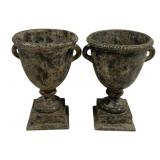 Pair Decorative Urns 10.5 x 8
