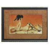 Tiger Rug Giclee by Alberto Vargas