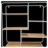 Three Hands Metal & Wood Hanging Shelf