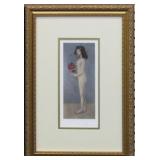 Young Woman w/Flower Basket print by Pablo Picasso