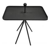 Three Hands Black Metal Accent Table