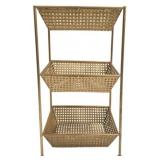 Brass Finish 3 Tier Bin by Three Hands