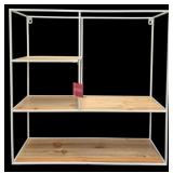 Three Hands Metal & Wood Hanging Shelf