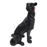 Tall Black Resin Panther Statue by Three Hands