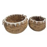 Set of 2 Decorative Baskets by Three Hands