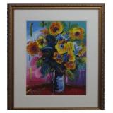 Vase and Yellow Flowers by Peter Max