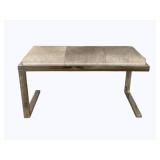 Wildwood Steel Horse Bench, Hide & Chrome