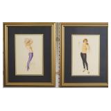 Set of 2 Pin up Girls by Alberto Vargas