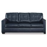 Ashley Santorine Blue Leather Sofa